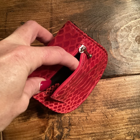 Red Leather snakeskin wallet - Due Fratelli - Picture 8 of 8